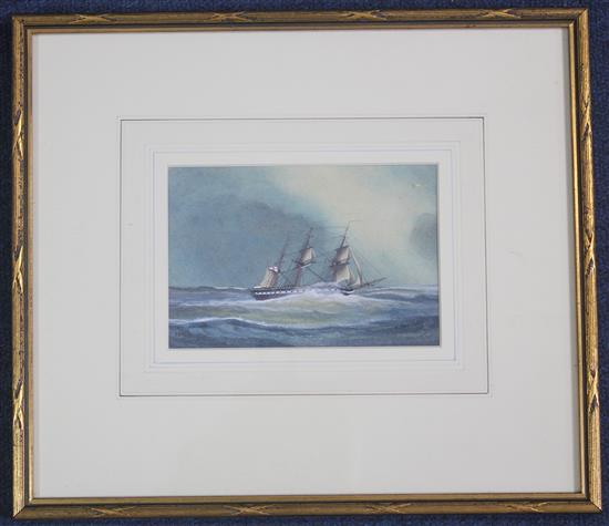 William Frederick Mitchell (1845-1914) HMS Norfolk, 4 x 6in.